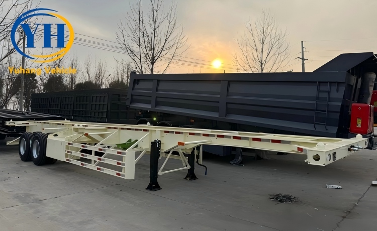 Yh 2 axle container chassis for sale 3 100306