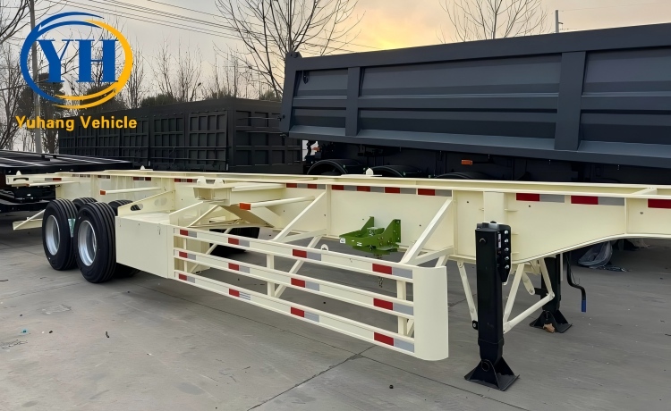Yh 2 axle container chassis for sale 4 100307