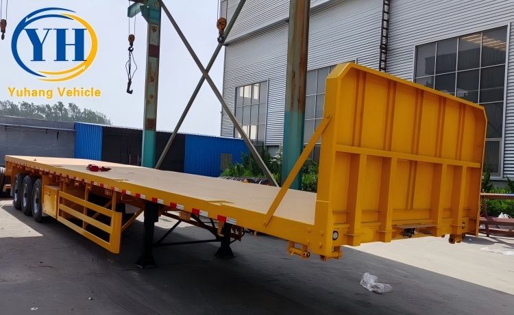 Yh 3 axle flat bed trailer with front wall 2 100030