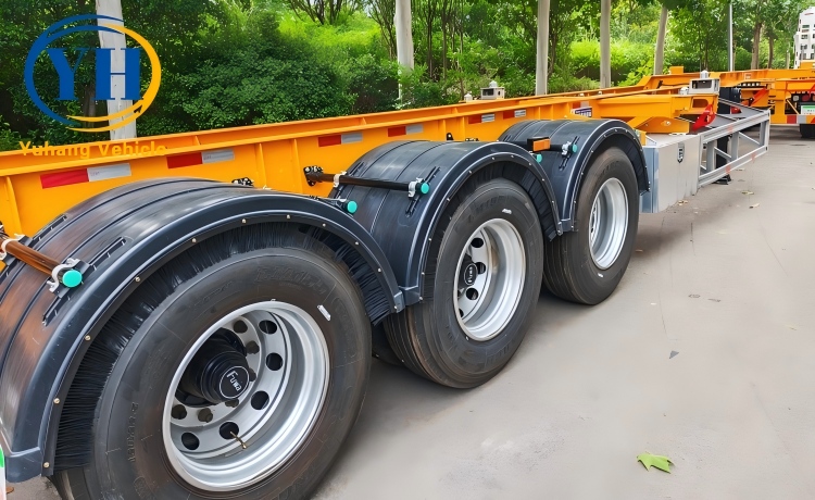 Yh 3 axle gooseneck container trailer 3 100326