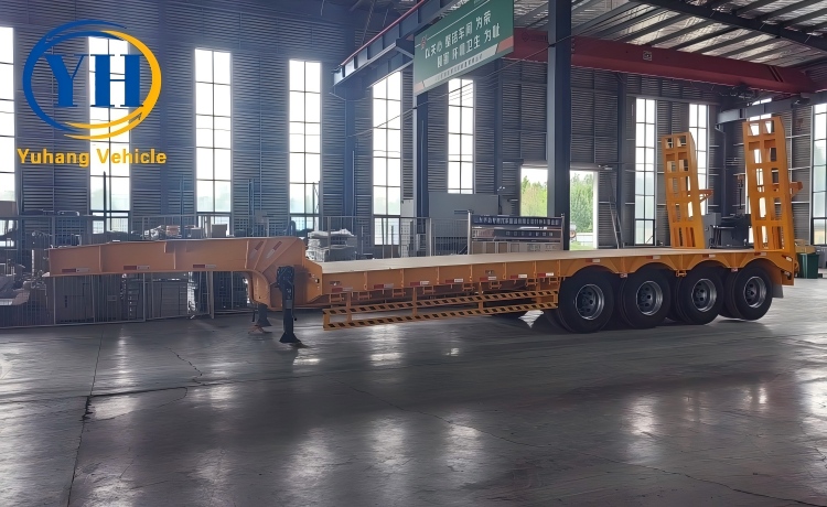 Yh 4 axle low bed semi trailer 3 100101