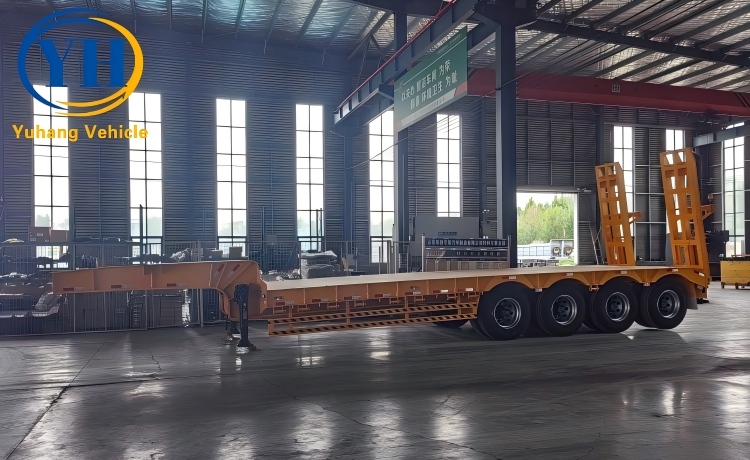 Yh 4 axle low bed semi trailer 4 100102