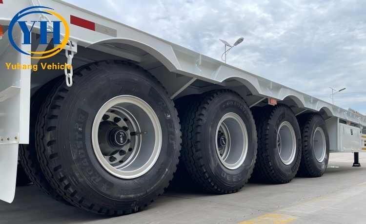 Yh 4 axle lowbed truck trailer 4 100082
