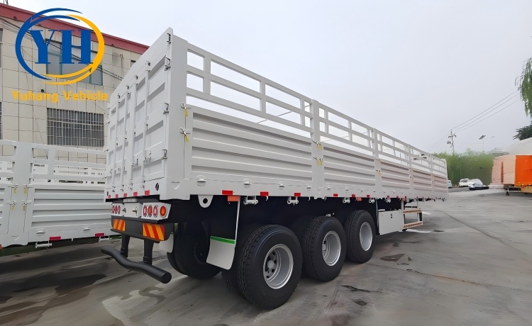 Yh tri axle fence cargo semi trailer 3 100155