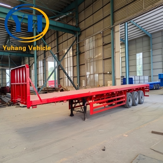 Yh tri axle flatbed trailer for sale 1 100021