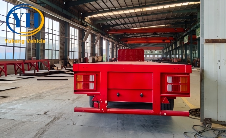 Yh tri axle flatbed trailer for sale 3 100023