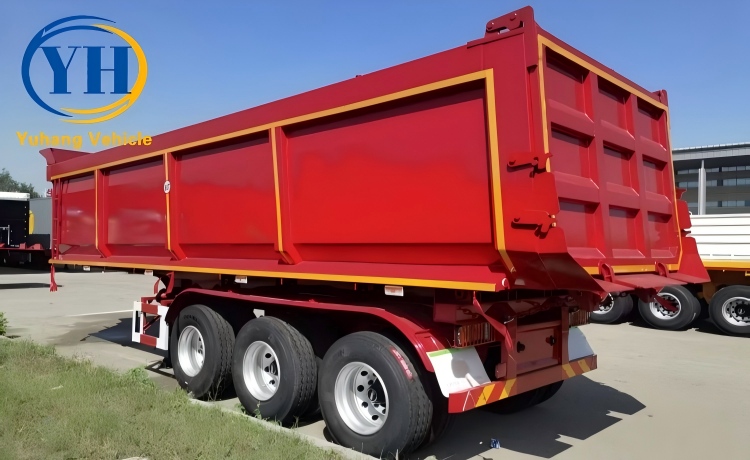 Yh tri axle semi dump trailer 4 100205