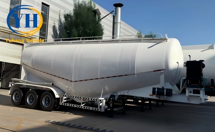 Yh v shape pneumatic sand tanker trailer 3 100253