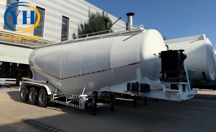 Yh v shape pneumatic sand tanker trailer 4 100254