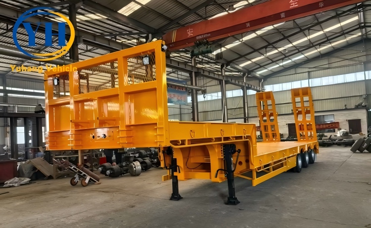 Yh 3 axle lowbed semi trailer 2 100108