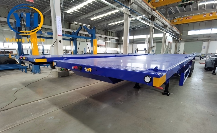 Yh 40 foot 3 axle flatbed container semi trailer 2 100034