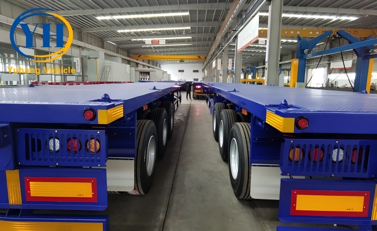 Yh 40 foot 3 axle flatbed container semi trailer 3 100035